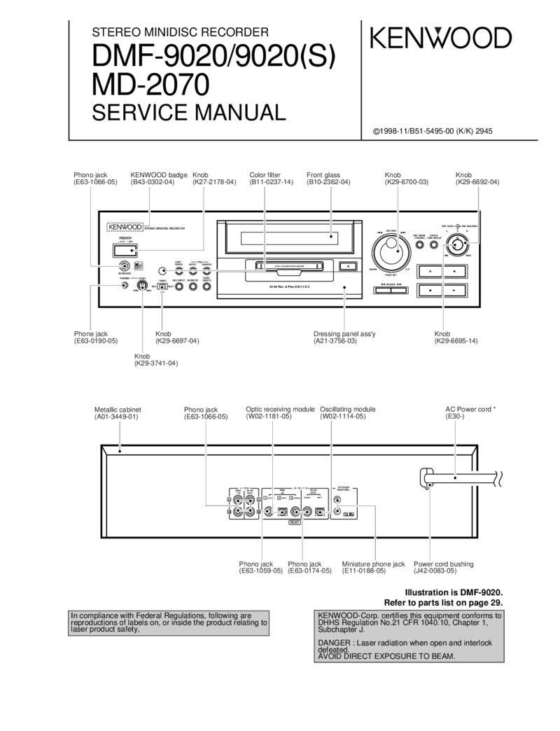 Kenwood DMF-9020 9020s MD-2070 — Service manual preview