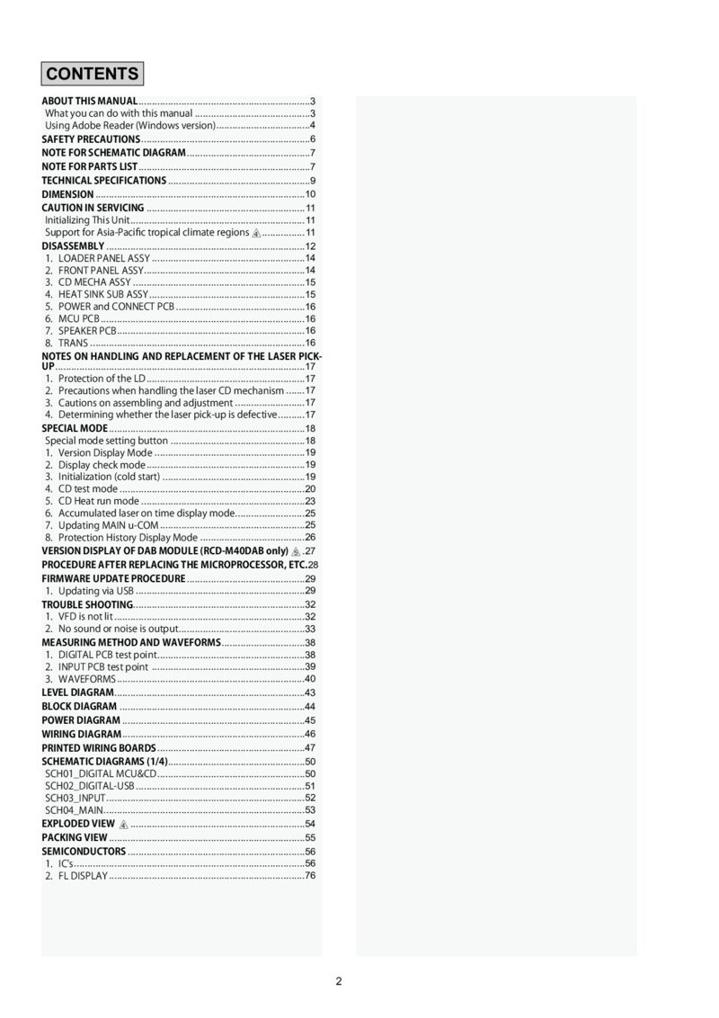 Denon RCD M40 VER5 — Service manual preview