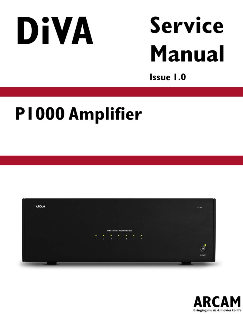 Arcam P1000 — Service manual preview