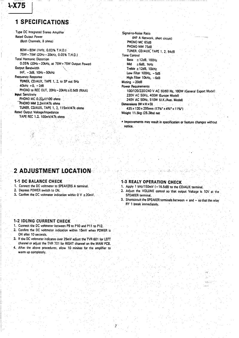 Teac A X75 — Service manual preview