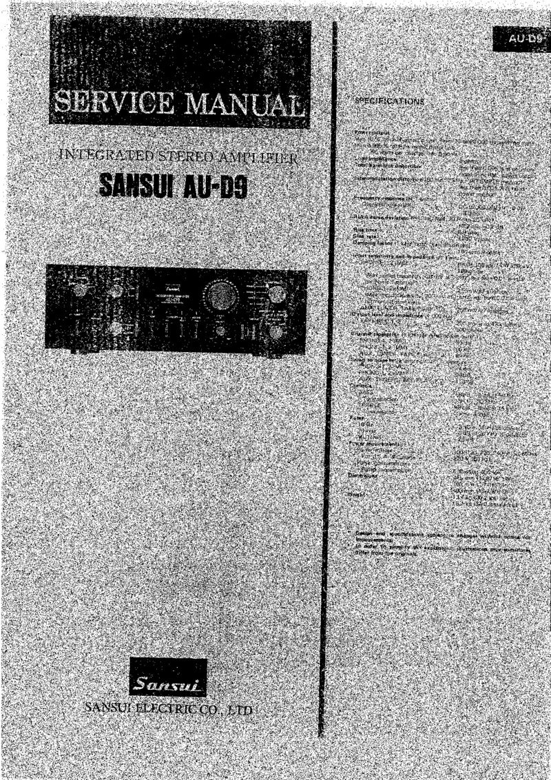 Sansui AU D9 — Service manual preview