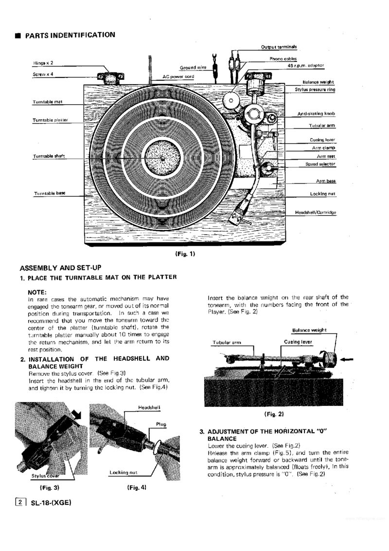 Panasonic SL-18 — Service manual preview
