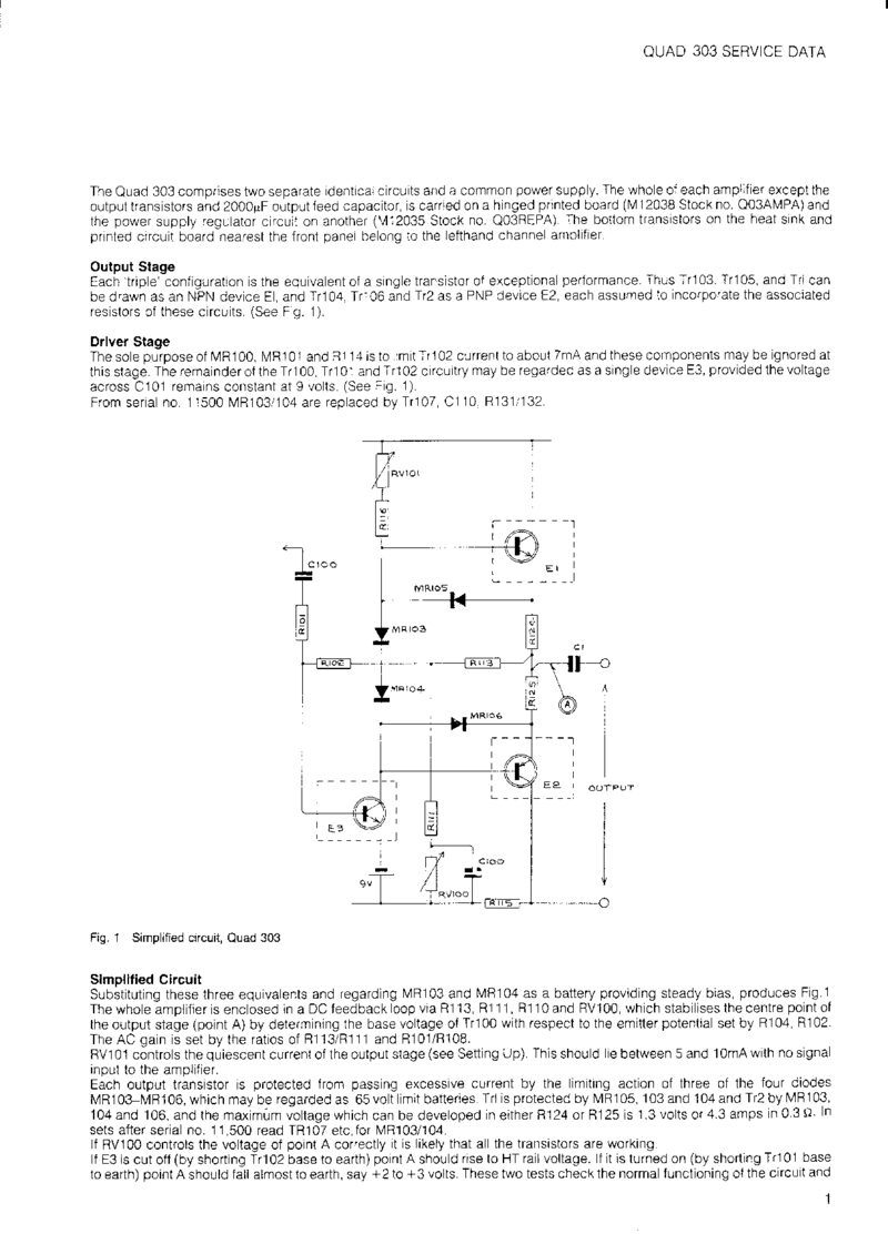 Quad 303 — Service manual preview