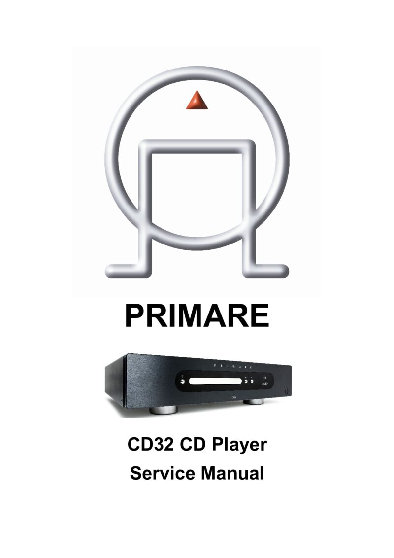 Primare CD32 — Service manual preview