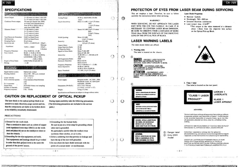 Onkyo CR-70R — Service manual preview