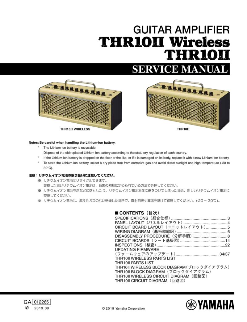 Yamaha THR10II — Service manual preview