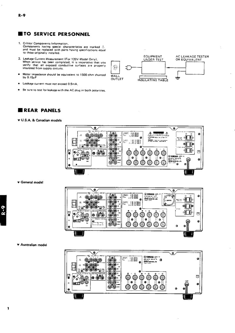 Yamaha R-9 — Service manual preview