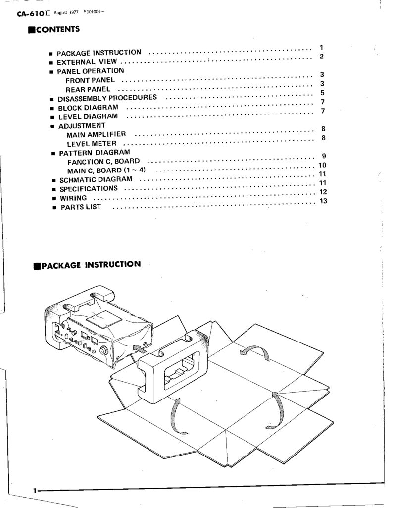 Yamaha CA-610II — Service manual preview
