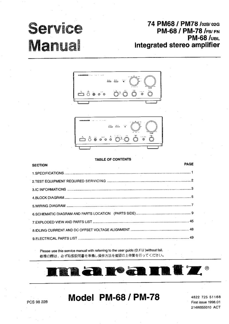 Marantz PM-68 78 — Service manual preview