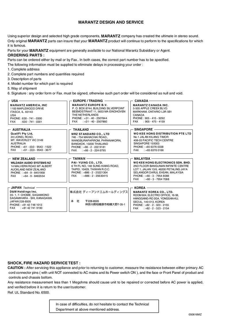 Marantz PM-15A1 VER2 — Service manual preview