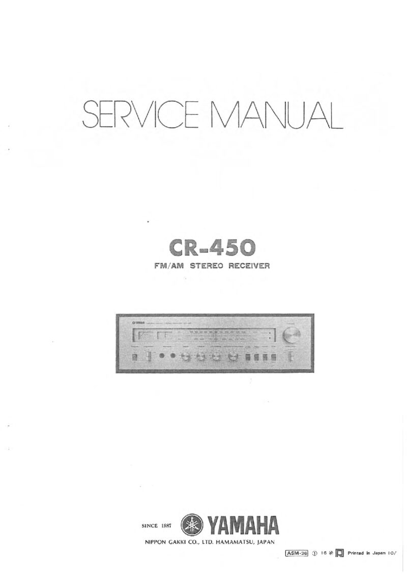 Yamaha CR-450 — Service manual preview