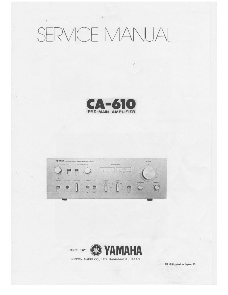 Yamaha CA-610 — Service manual preview