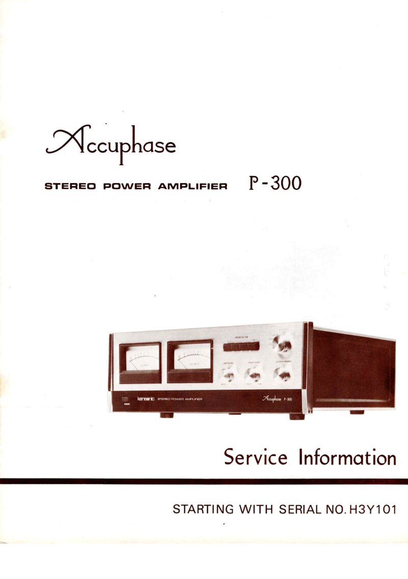 Accuphase P-300 — Service manual preview