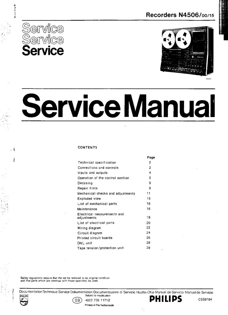 Philips N4506 — Service manual preview