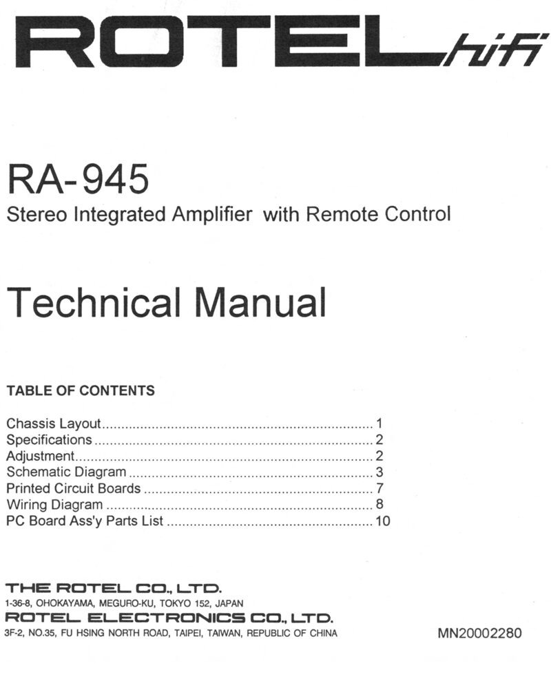 Rotel RA-945 — Service manual preview