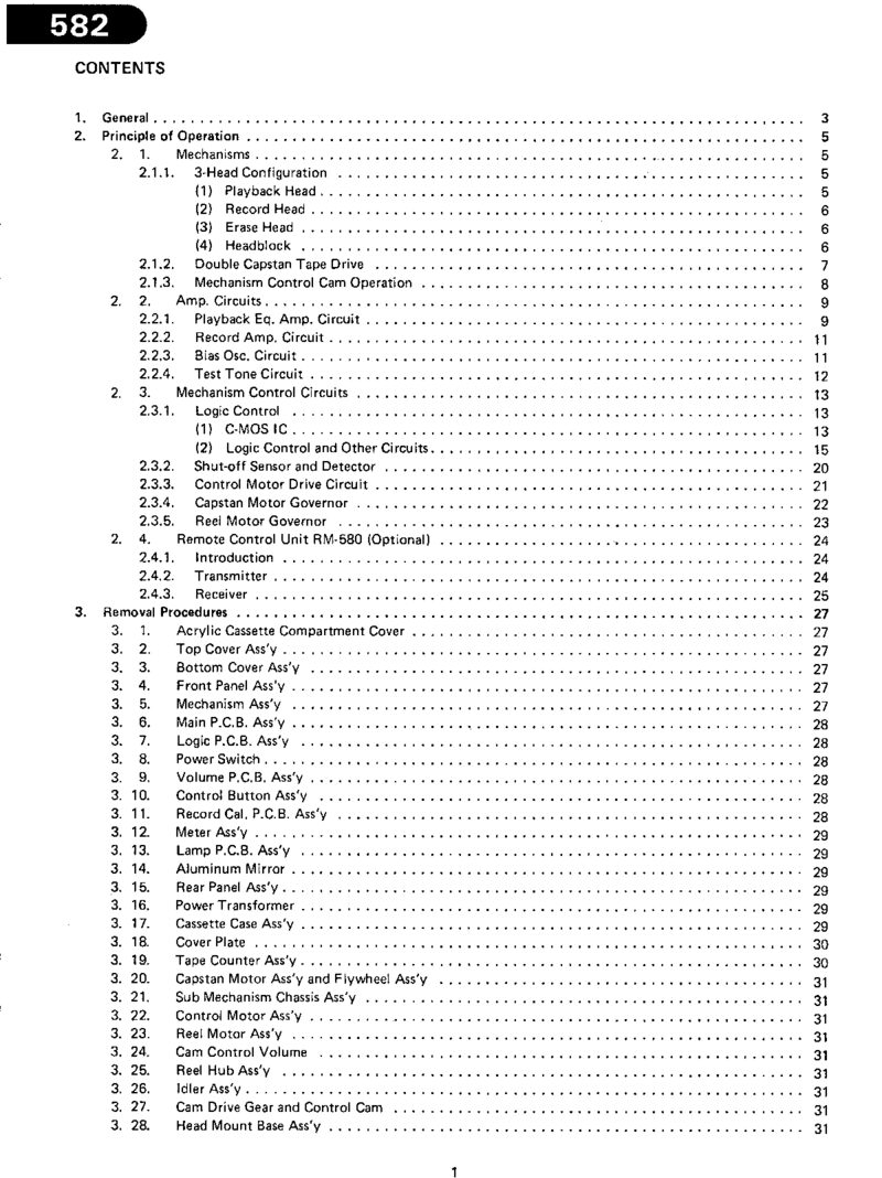 Nakamichi 582 — Service manual preview