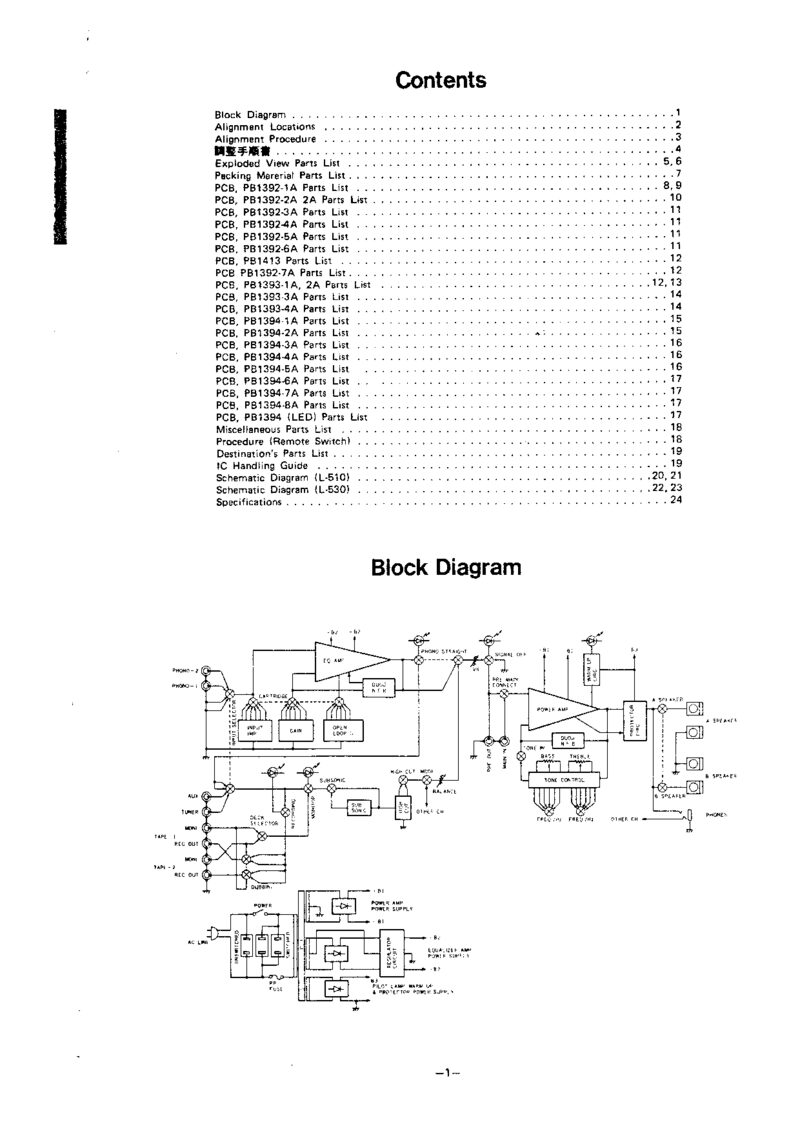 Luxman L-510 L-530 — Service manual preview