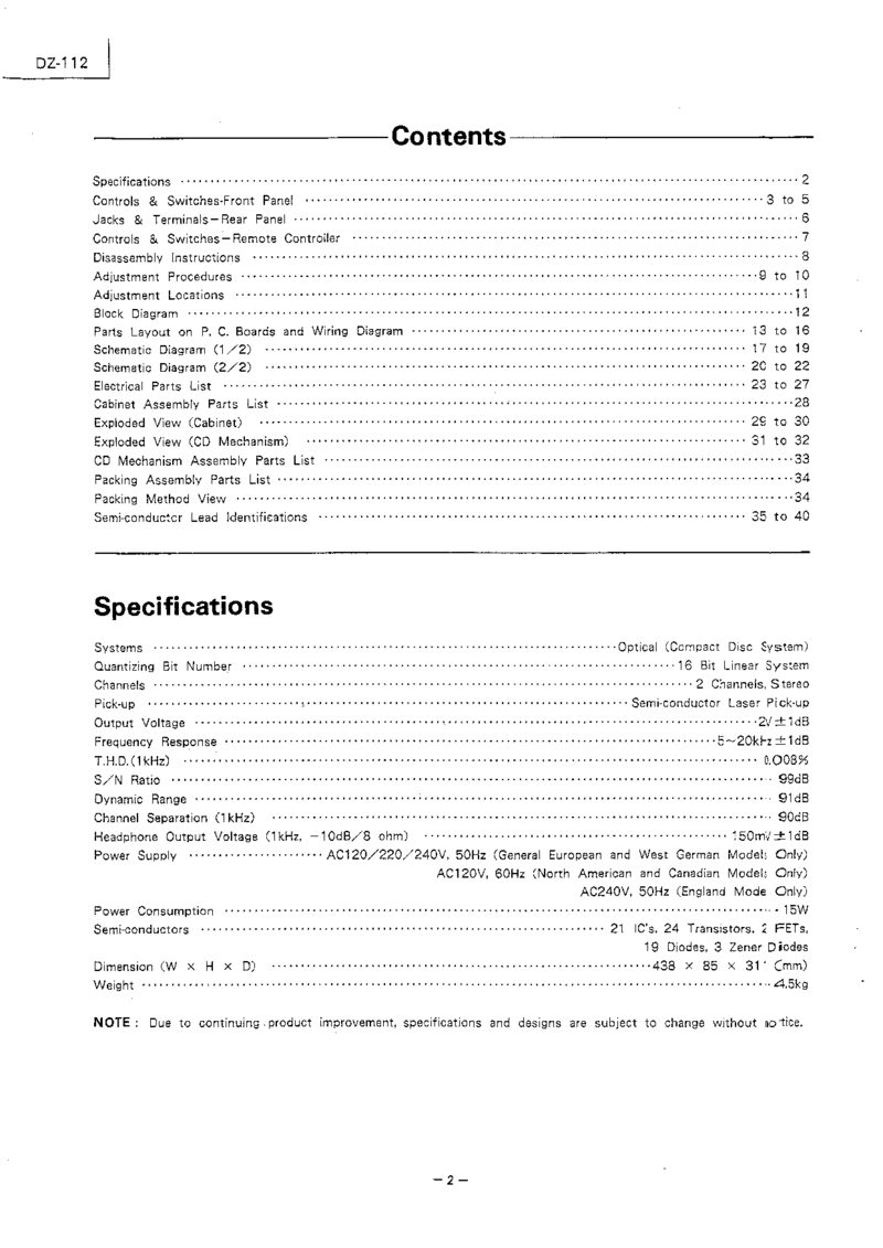 Luxman DZ-112 — Service manual preview