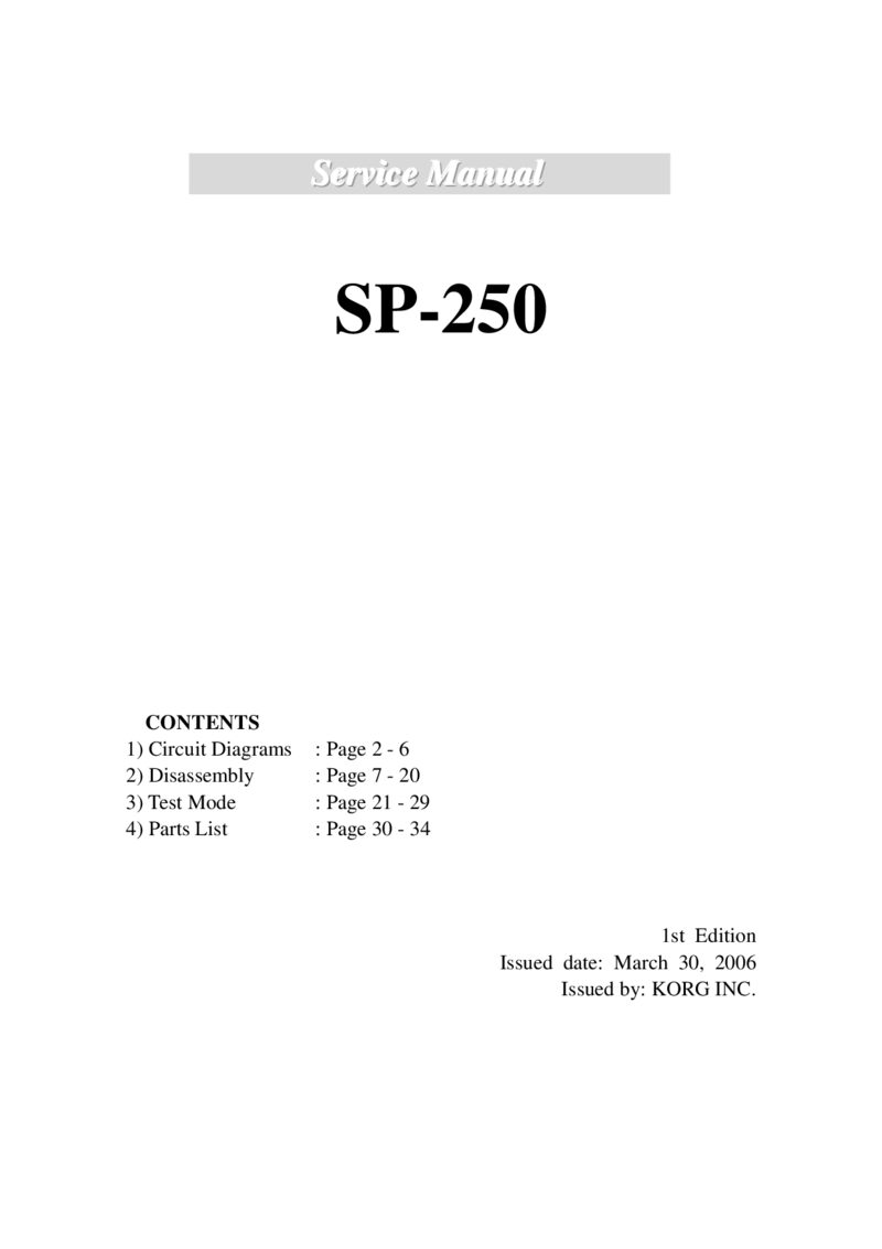 Korg SP-250 — Service manual preview