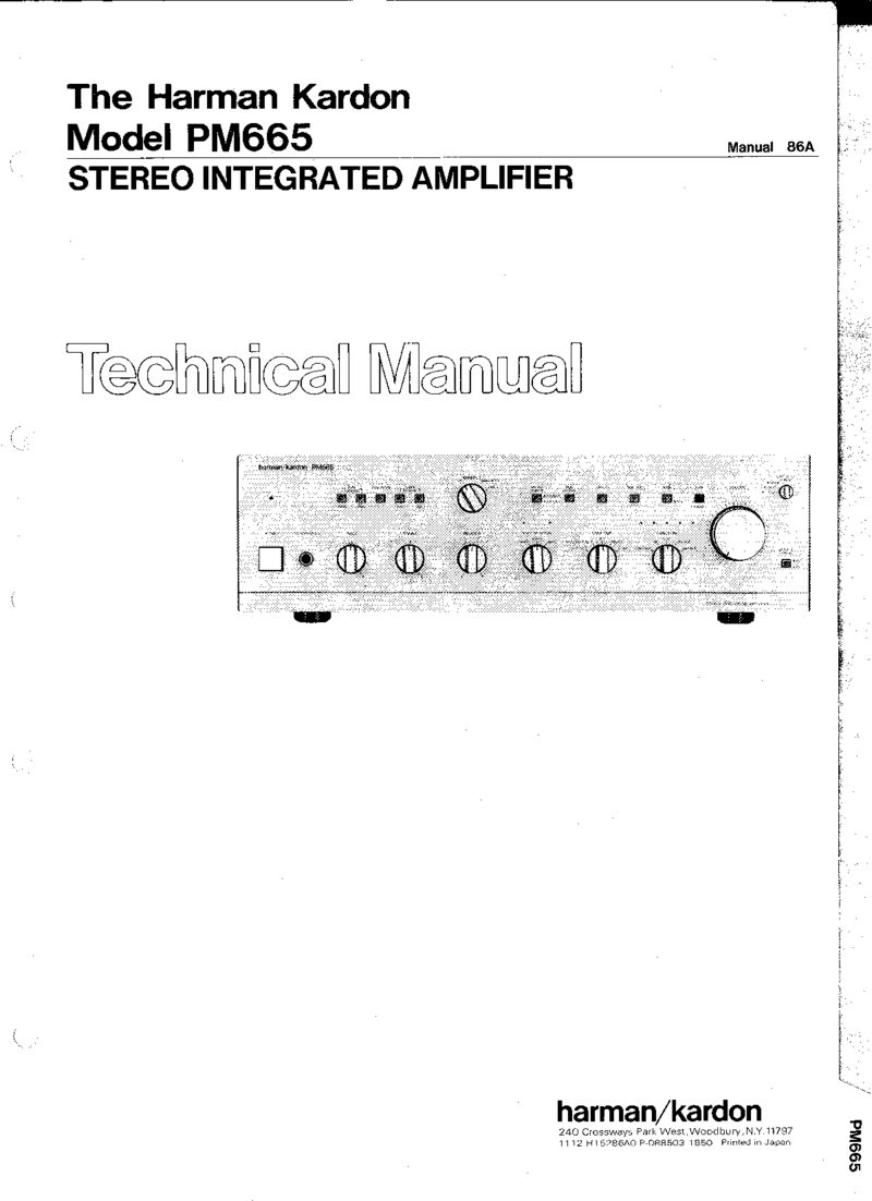 Harman Kardon PM665 — Service manual preview