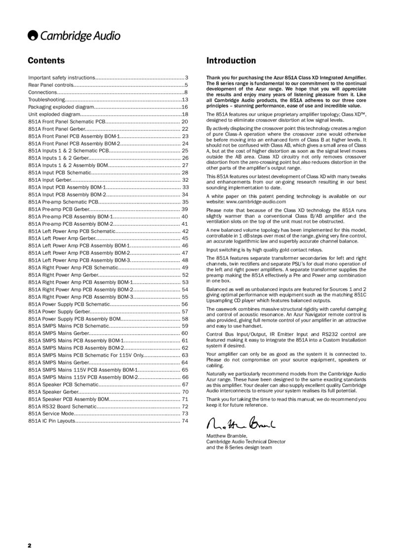 Cambridge AZUR 851a — Service manual preview