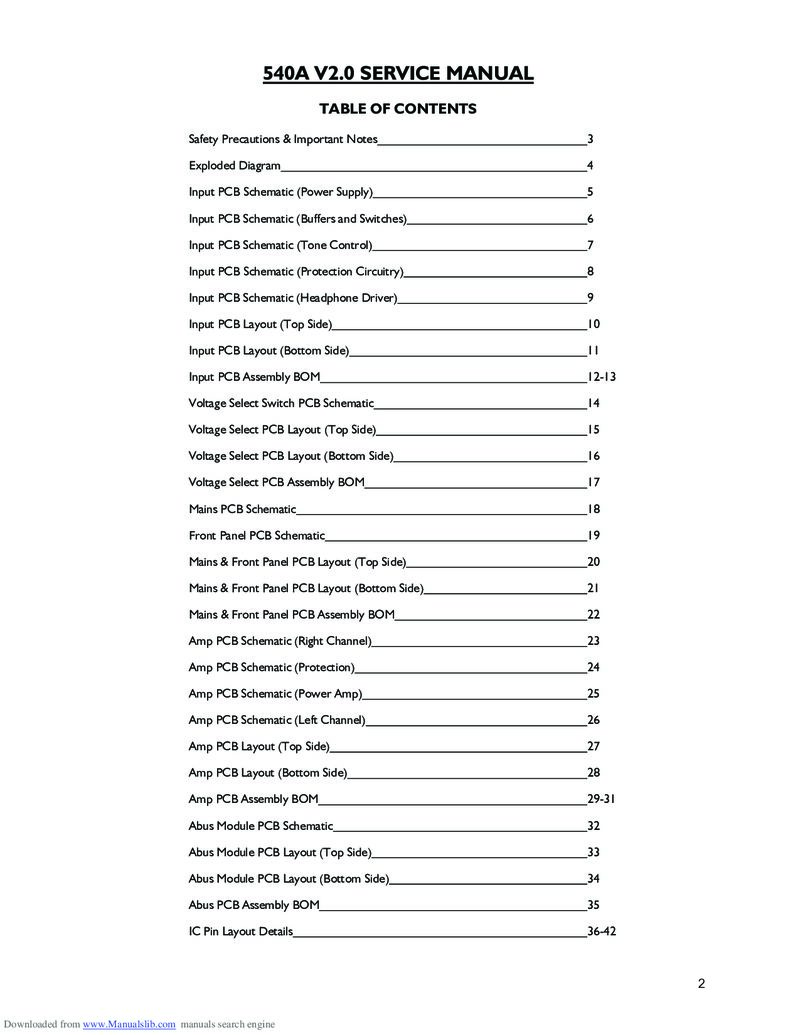 Cambridge AZUR 540a V2 — Service manual preview