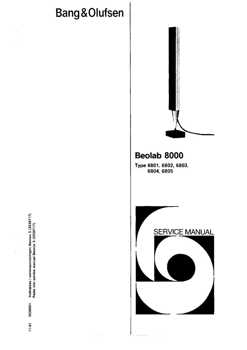 Bang & Olufsen Beolab 8000 — Service manual preview
