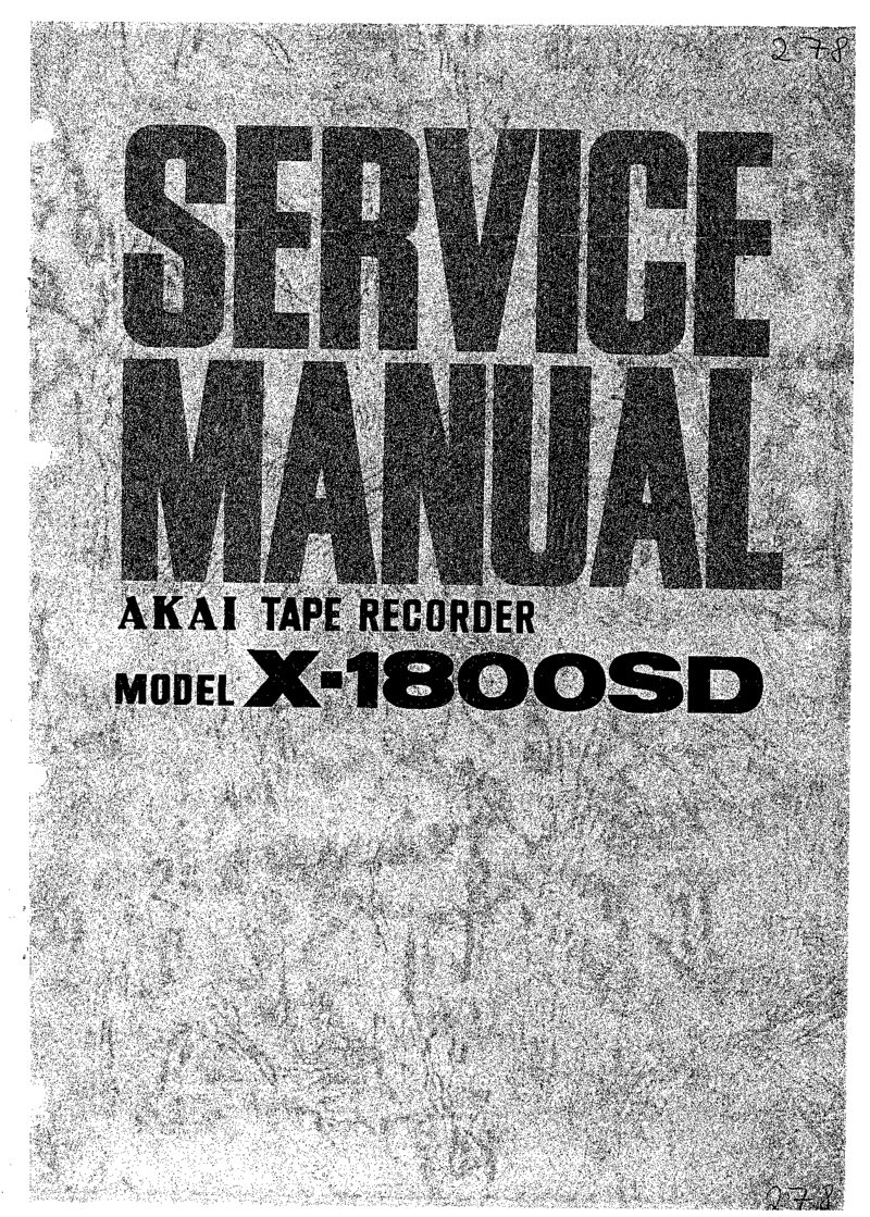 Akai X-1800SD — Service manual preview
