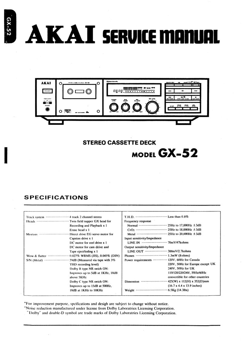 Akai GX-52 — Service manual preview