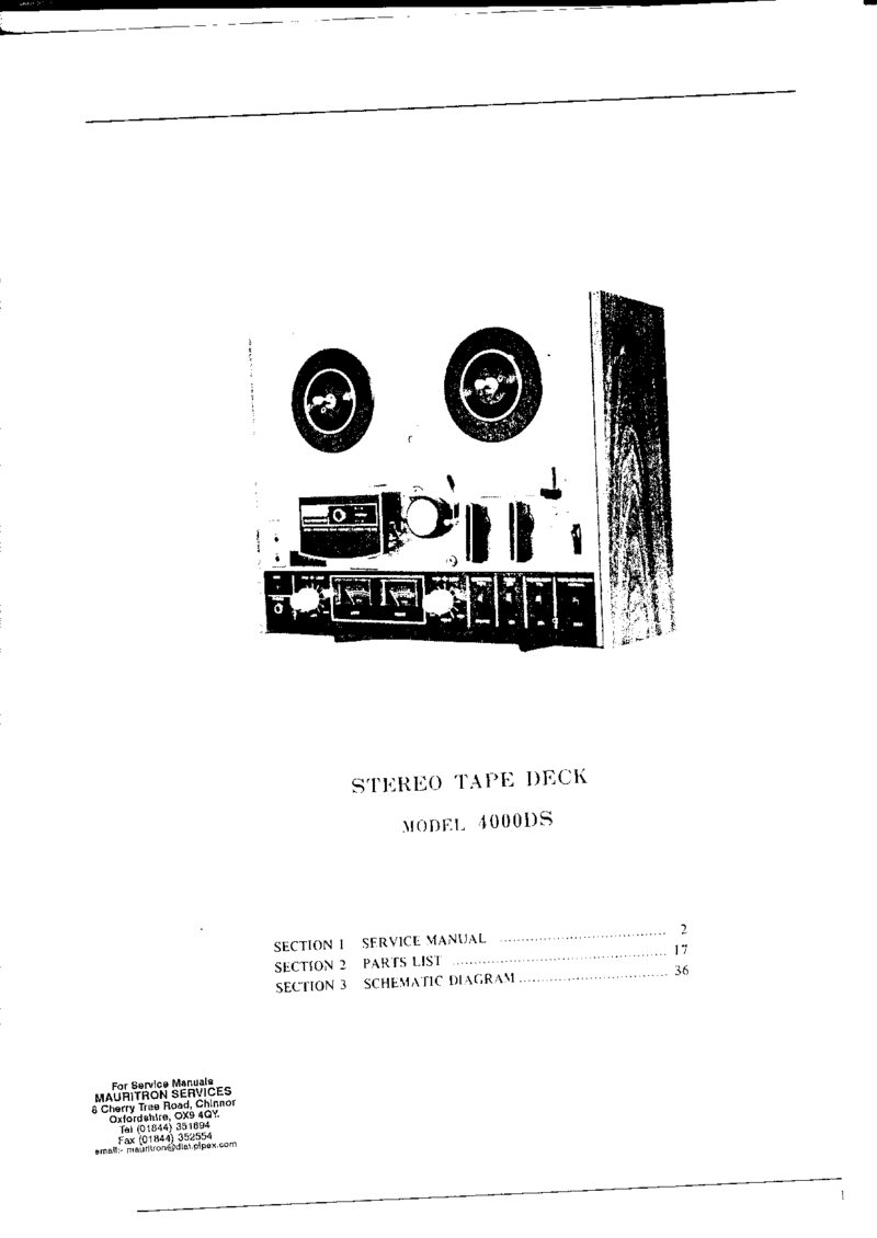 Akai 4000DS 4000DSmk2 — Service manual preview