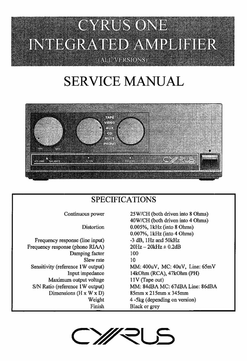 Mission Cyrus ONE — Service manual preview