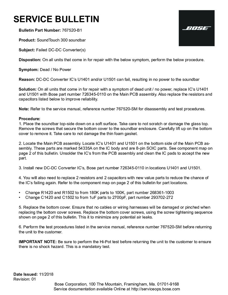 Bose Soundtouch ST-300 — Service manual preview
